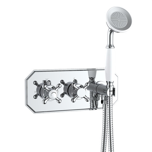 Chrome outlet thermostatic - chrome,