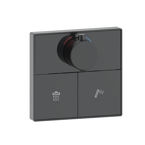 Matt black push button - matt,