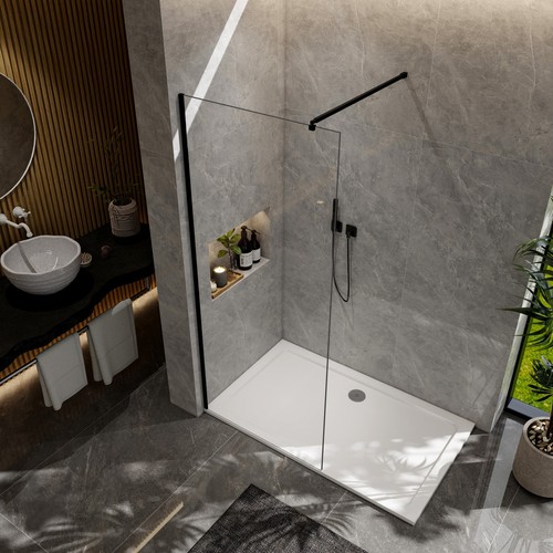 Black walk shower screen - walk,
