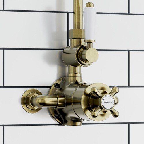 Twin shower valve top outlet - twin,
