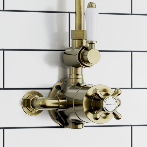 Twin shower valve top outlet - twin,